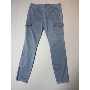 Womens Vineyard Vines‎ Cargo Pants Size 8 Gray Stretch Ankle Zip